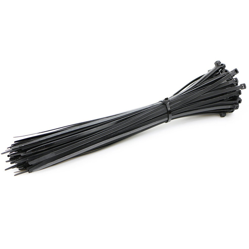 Attaches à fermeture à glissière en plastique à fermeture à glissière en nylon 8 pouces (lot de 1000）, Noir
