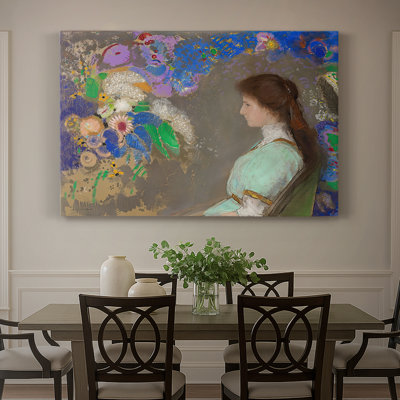 Portrait de Violette Heymann - Odilon Redon - Toile tendue avec châssis - 1910