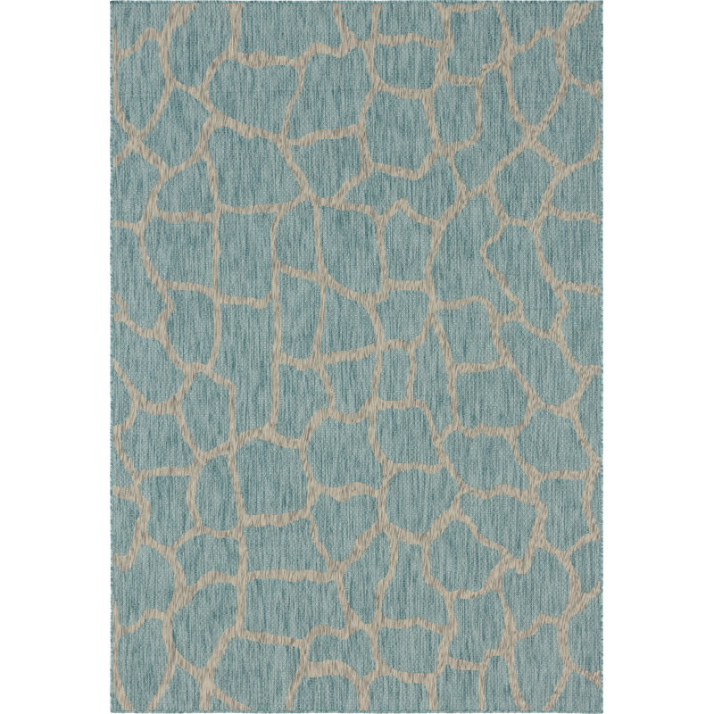 Murrell Animal Print Indoor / Outdoor Rug, Rectangle 7'1" x 10'