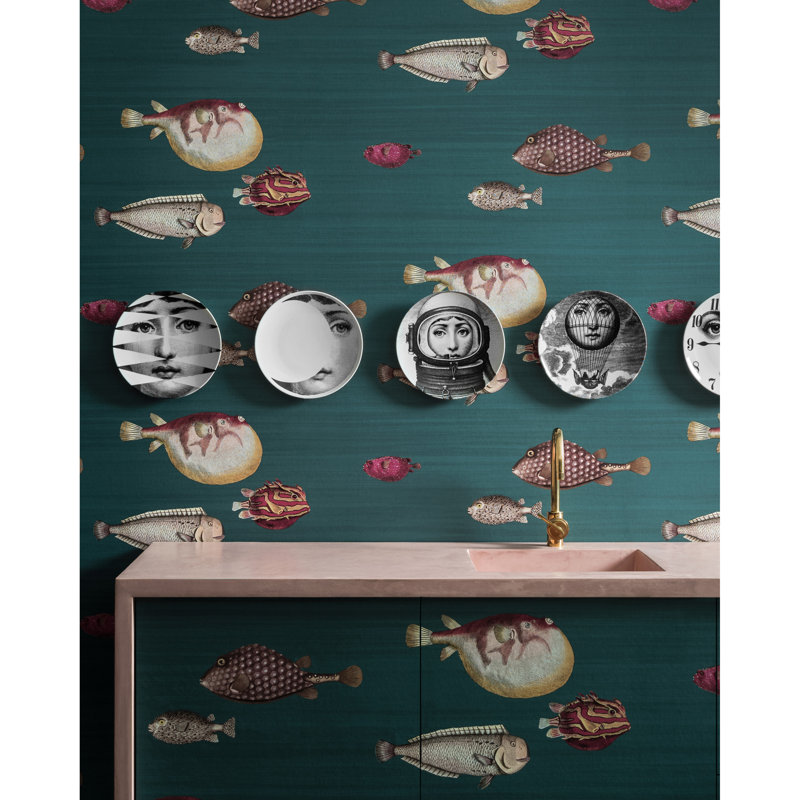 Acquario Wallpaper Roll, Viridian
