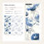 Papier peint floral amovible fond blanc