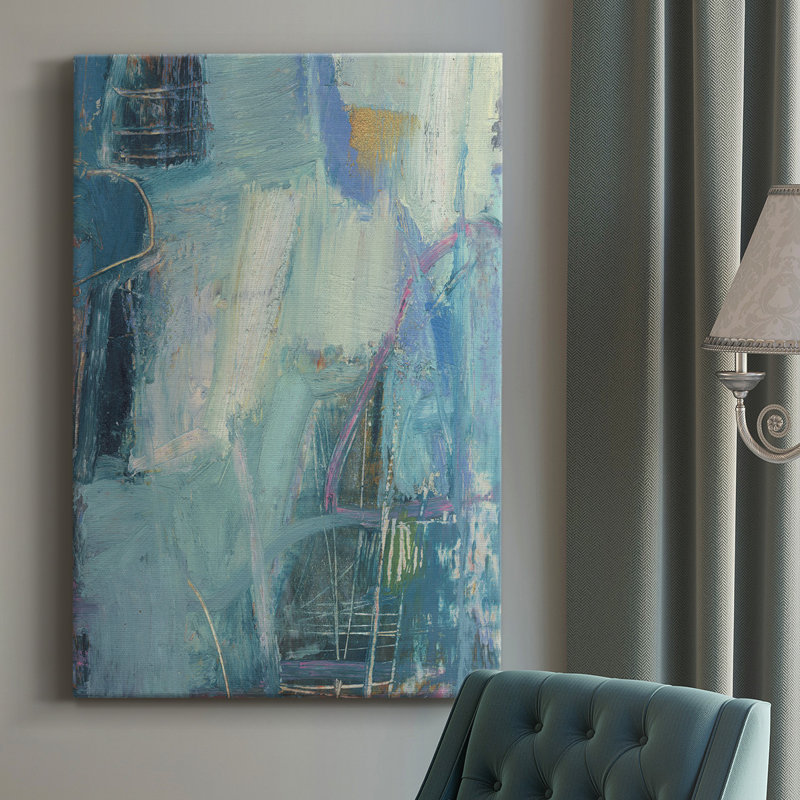 Saudar I - peinture sur toile tendue, H 12 po x l 8 po x P 1,5 po