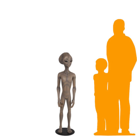 Statue de taille réelle Juriana Alien Roswell, Gris