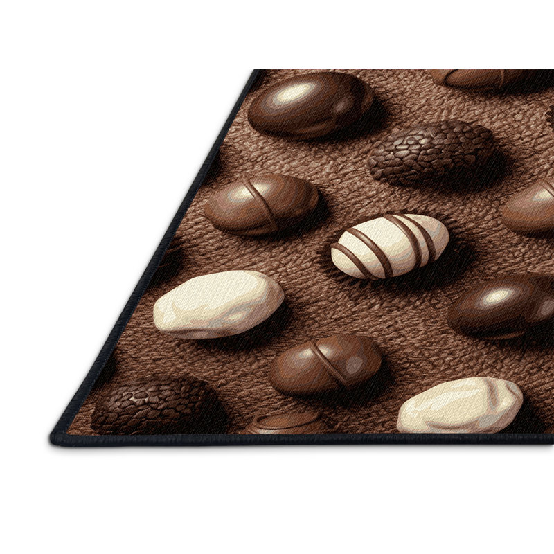  Tapis lavable truffes chocolat et desserts, Tapis de couloir 2 pi x 4 pi