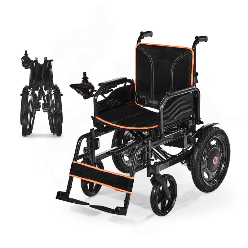 Fauteuil roulant électrique avec capacité de poids de 265 lb pliable et léger 13 milles
