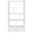 Dylan High Gloss 4-Shelf Storage Bookshelf With Curved Glass Top And Bottom Drawer, For Modern And Stylish Organization-145231703