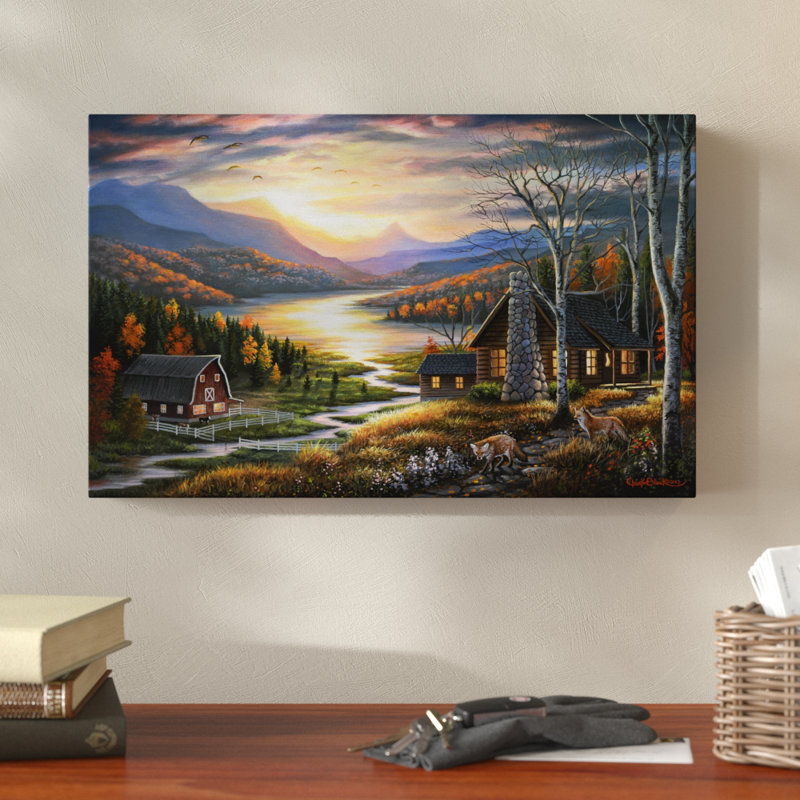 « soirée guests », reproduction de peinture à l’huile sur toile tendue, H 30 po x l 47 po