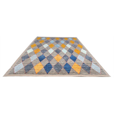 Moroccan Collection, Transitional One-of-a-Kind Rectangle 8' X 11'4" Hand Knotted Area Rug