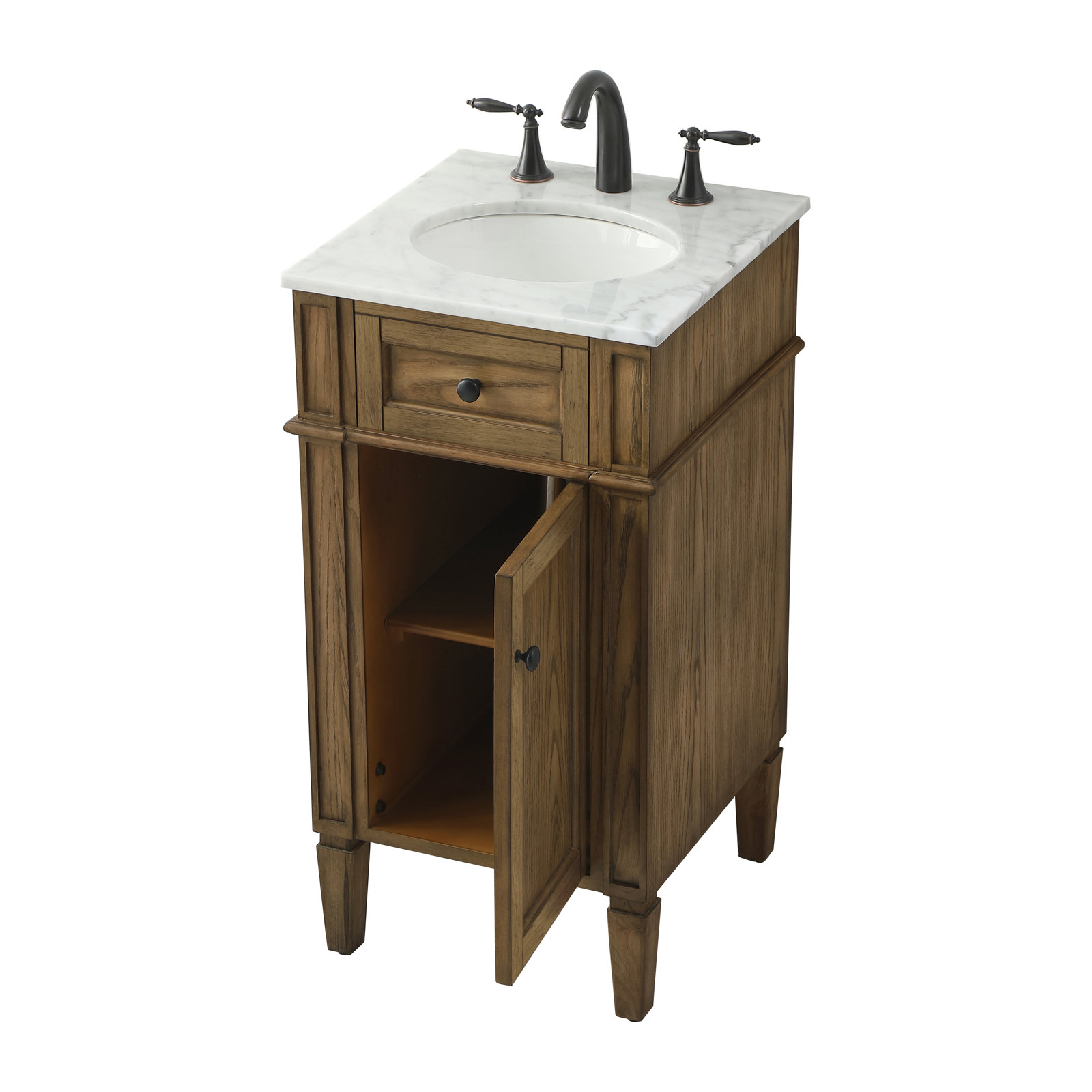 Rivers 18'' Single Bathroom Vanity, Driftwood