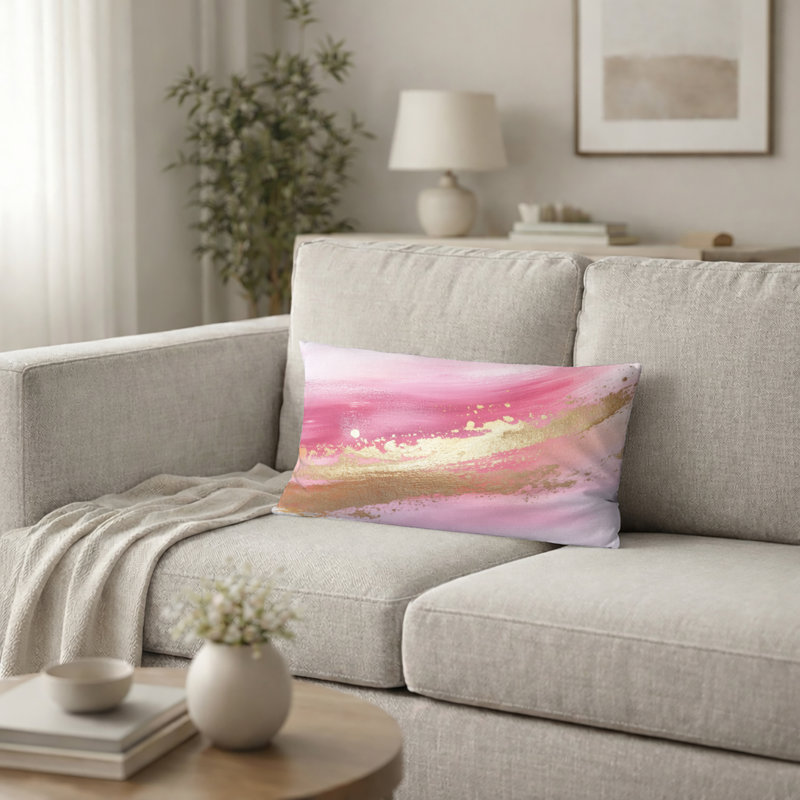 Coussin Brushstroke Elegant, H 12 po x l 20 po