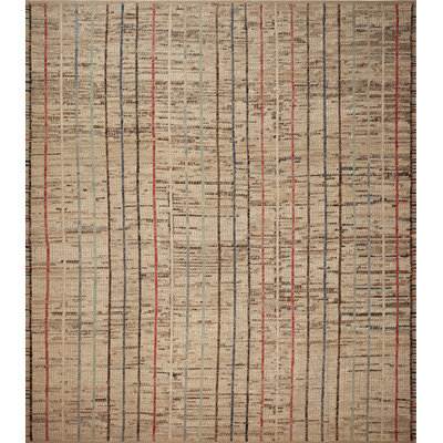 Tapis à motif rayé moderne 12 pi 4 po x 14 pi