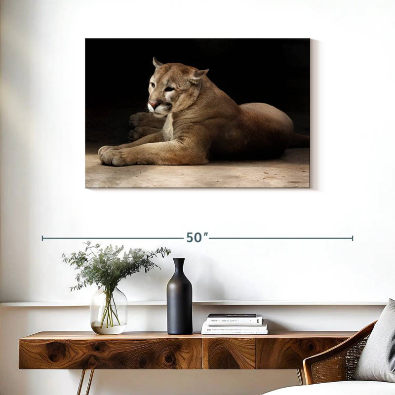 Brampt Lounging Puma, 24" H x 36" W