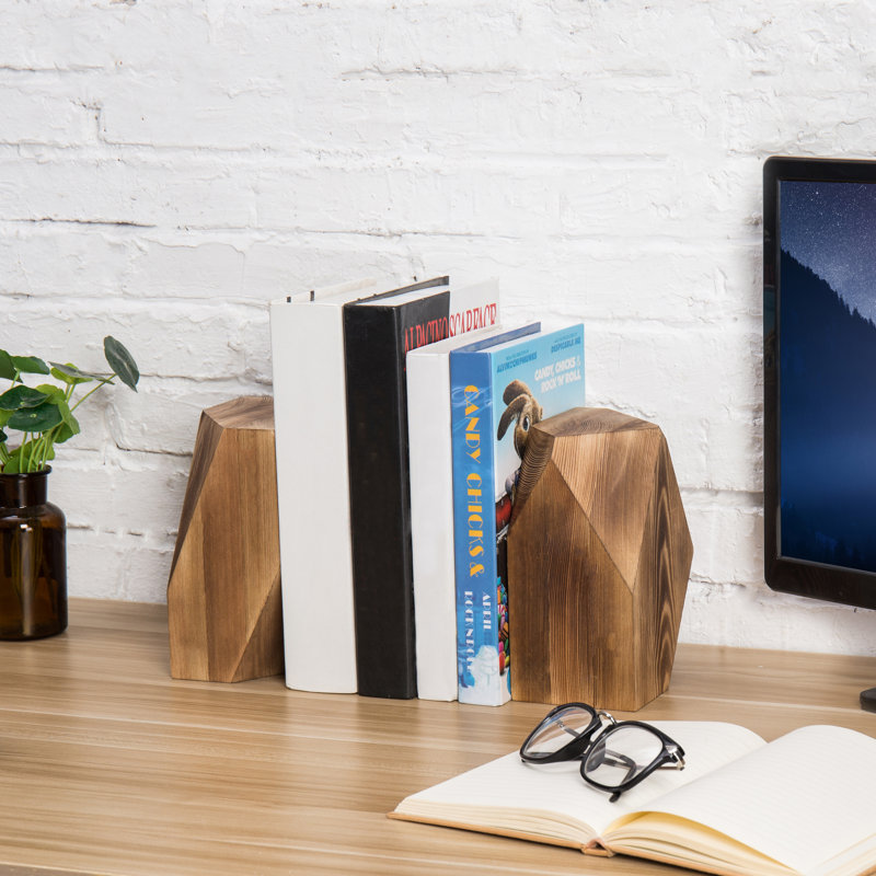 Solid Wood Bookends
