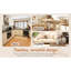 Commode en bois multicolore avec 7 tiroirs et 2 armoires, rangement rétro pour chambre à coucher, salon, vestibule, L 40,33 po x l 13,78 po H 36,22 po