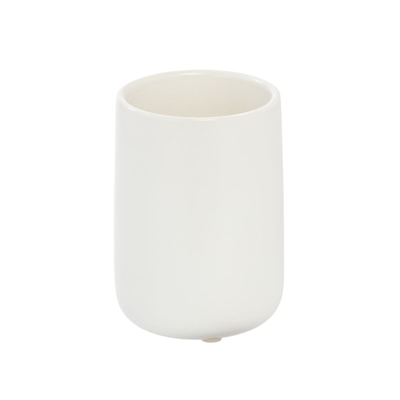 iDesign Eco Vanity Ceramic  Earth Tumbler, Coconut