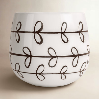 Desra Black Ceramic Pot Planter