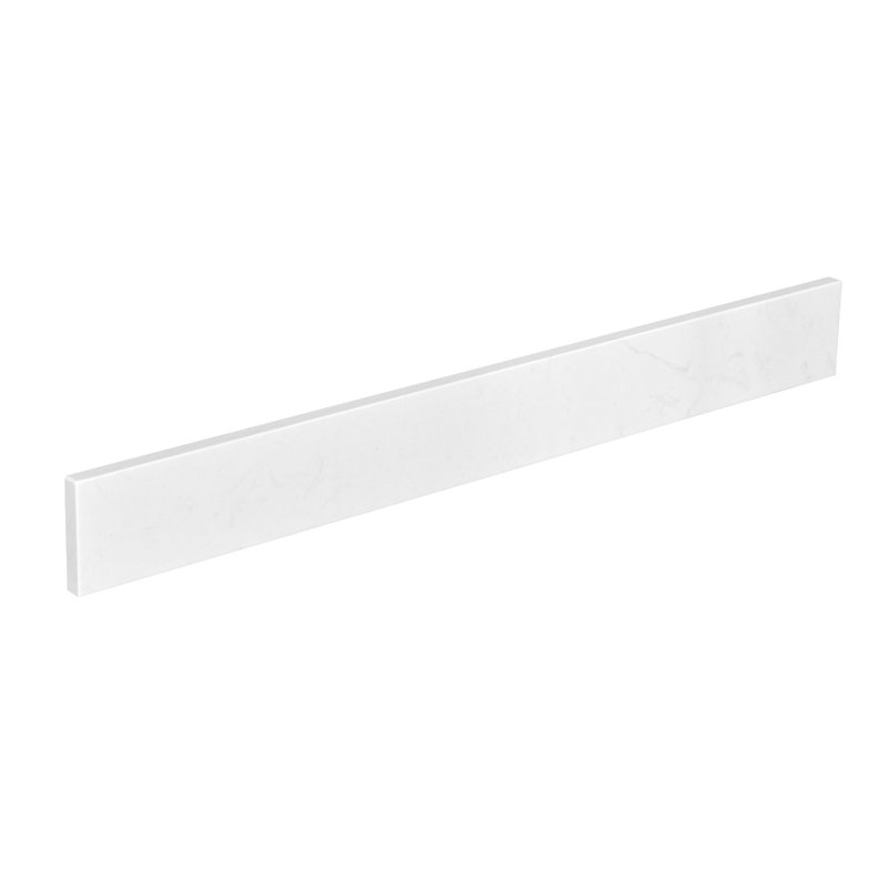 36" White Engineered Stone Bathroom Vanity Backsplash