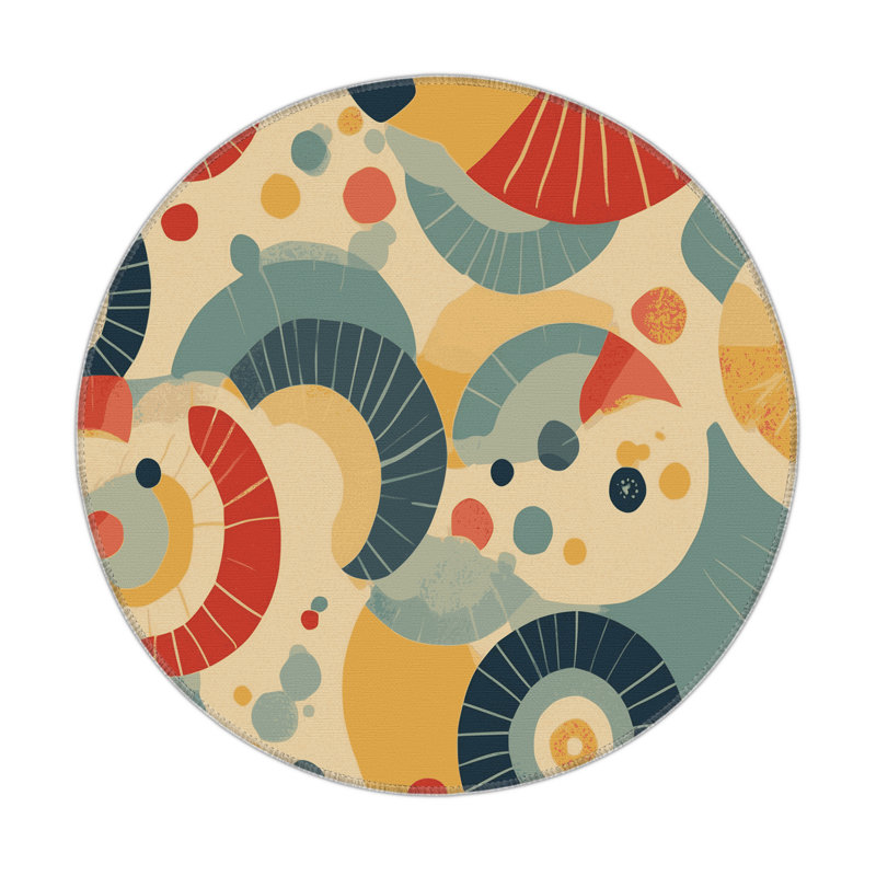 Vibrant Spark Indoor And Outdoor Area Rug, Round 5'