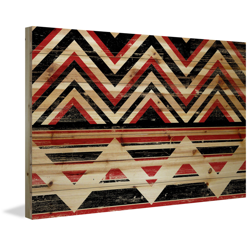 «Red and Black», reproduction sur bois, H 12 po x l 18 po