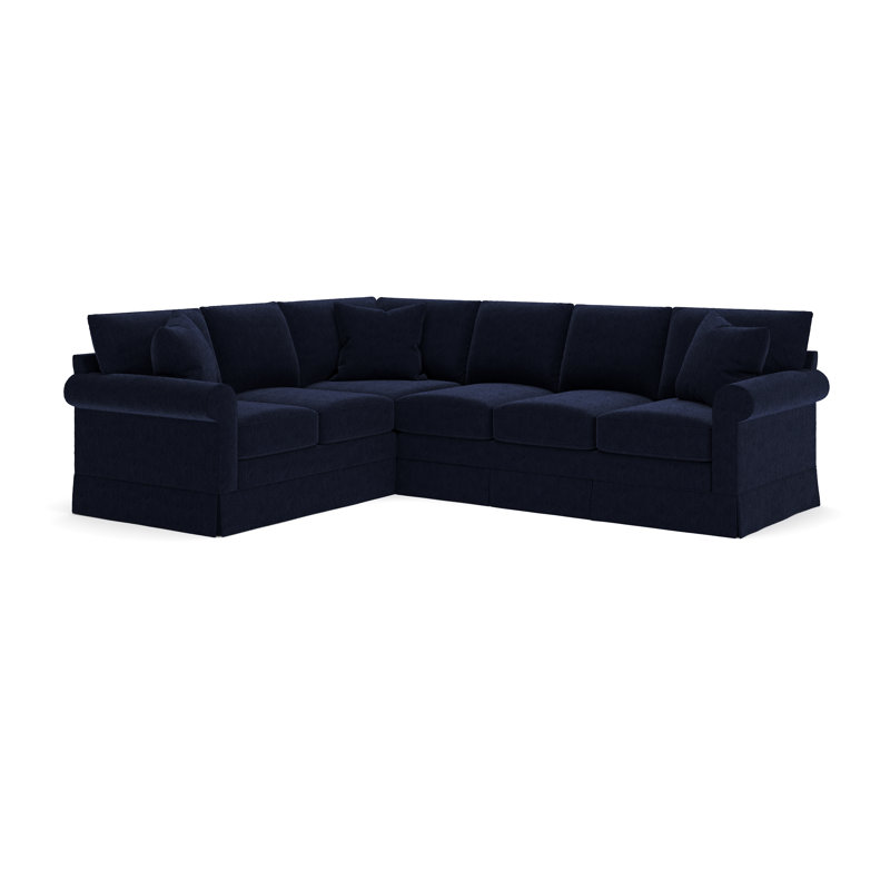 Friedman 115" W 2-Piece Upholstered Sectional with Foam and Down Blend Cushions, Left Hand Facing
