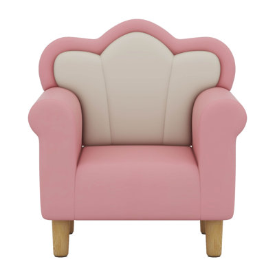 Upholstered Kids Sofa, Petal Shape Toddler Sofa Chair