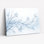 "Blue Branch", reproduction d'art sur toile, ensemble de 1