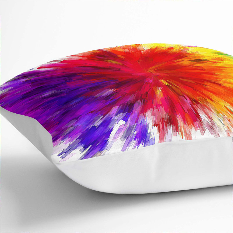 Abstract Square Throw Cushion, White, 55cm H x 55cm W x 20cm D
