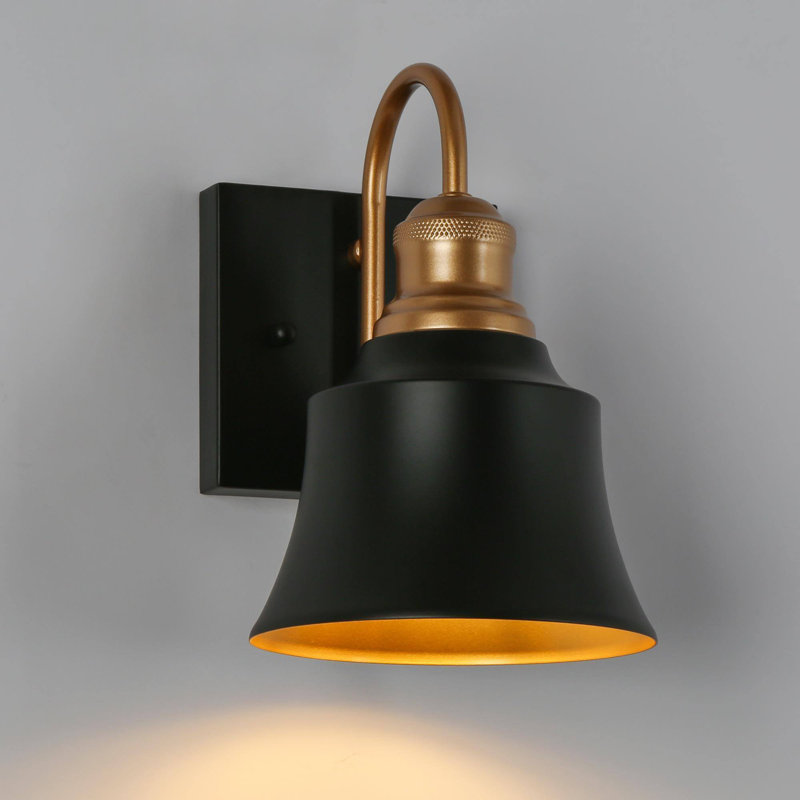 Modern Black 1-Light Metal Wall Sconce