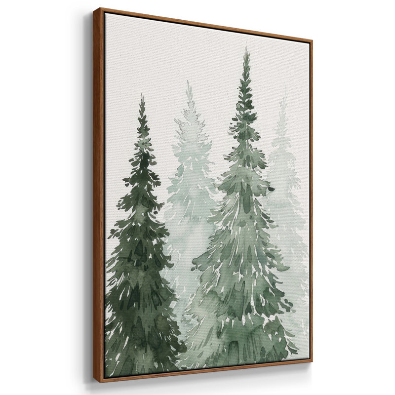 Winter Washed Coppice II, reproduction d'art sur toile, Cadre noyer, H 41 po x l 27 po x P 1,5 po