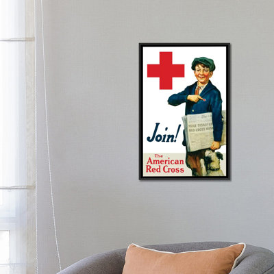 Publicité vintage sur toile «Affiche de la Première Guerre mondiale avec un livreur de papier souriant avec son chien»