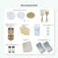 Cuisine de jeu modulaire en bois 3 pièces Teamson Kids Little Chef Savannah avec 21 accessoires-116625949