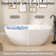 65 Inch Freestanding Soaking Acrylic Bathtub with Integrated Slotted Overflow and Chrome Anti-clogging Drain