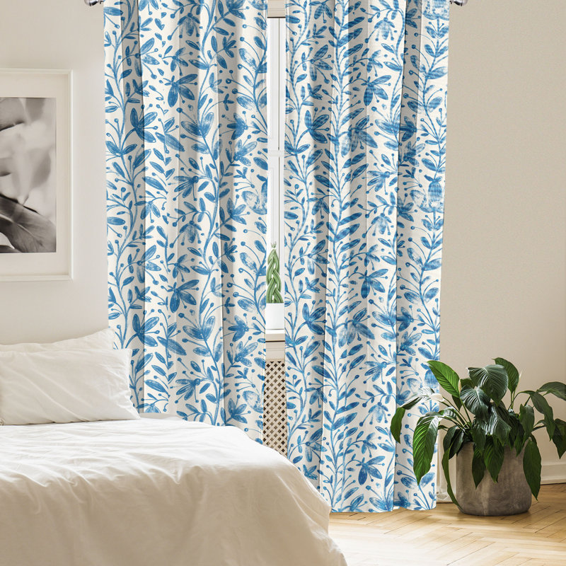 Sobieski Semi Sheer Curtain Pair, 56" W x 84" L