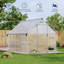 Serre 8 * 12FT, panneaux en polycarbonate, avec évent de toit, système de ventilation et gouttière, grand, autoportant pour le jardinage extérieur