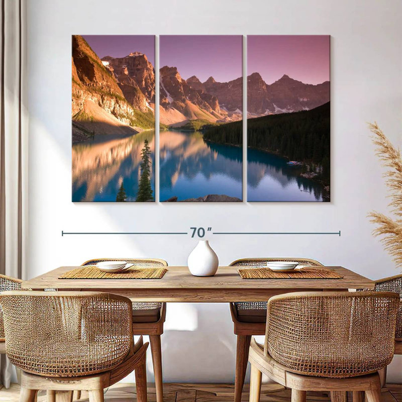 Coucher de soleil idyllique à Banff, H 42 po x l 65 po
