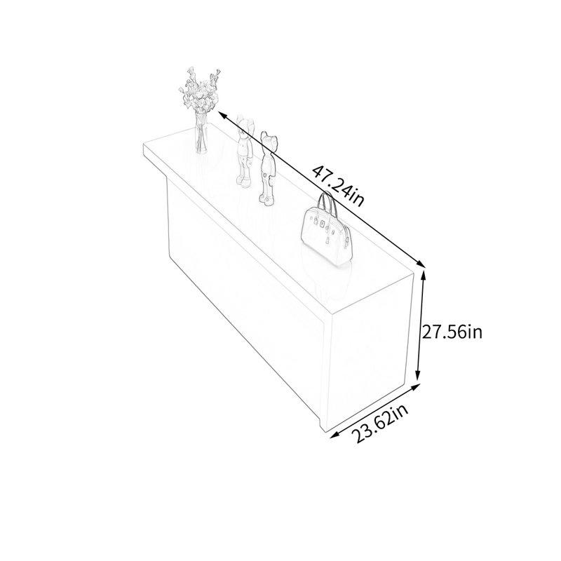 Table de présentation Green Minimalist, H 27,56 po x l 47,24 po x P 23,62 po