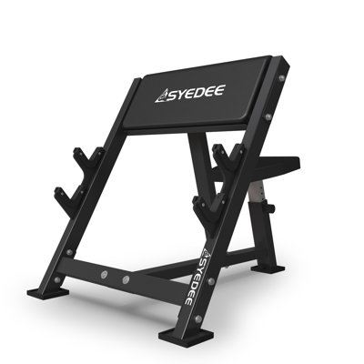 Mikolo Preacher Curl Bench, Adjustable Seat And Dual Bar Holders For Biceps Training At Home