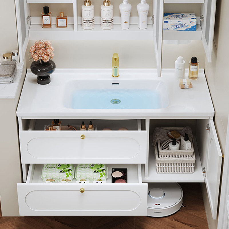 Armoire de salle de bain blanche moderne de style nordique