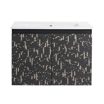 Meuble-lavabo mural 24 po avec lavabo en céramique