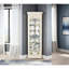 Delia Solid Wood Lighted Curio Cabinet-1383058755