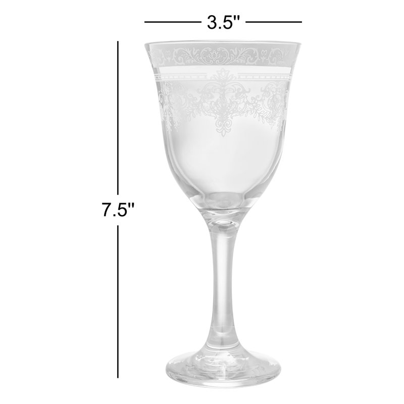 Veneziano 9 oz. Goblet Set, Amber