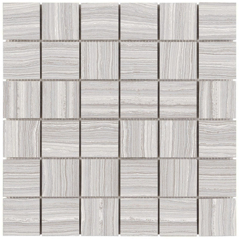 Carreau de mur et de plancher en porcelaine 2 po x 2 po, gris