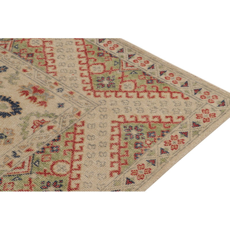 Homage Wool Oriental Area Rug in Green/Red/Brown