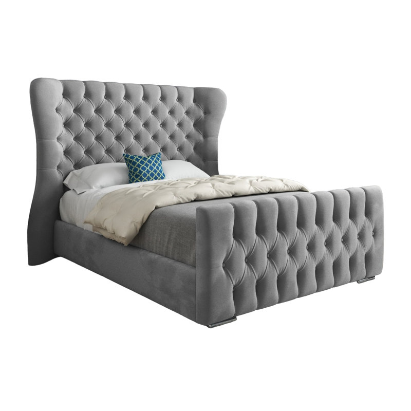 Bettencourt Upholstered Bed, Grey, Small Single (2'6)
