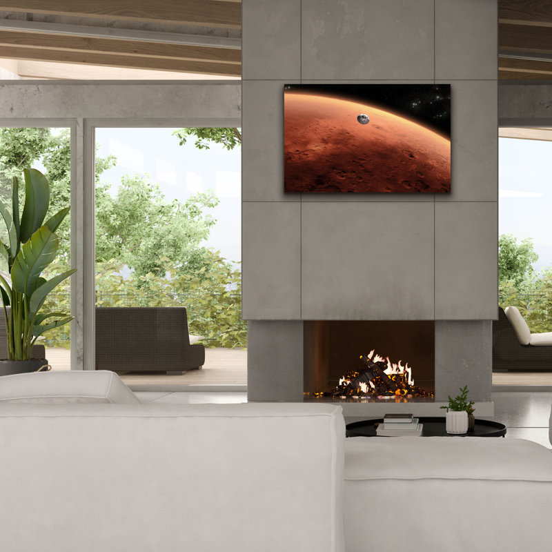 Toile murale épique Graffiti «Curiosity Approche Mars, Artist Concept» par la NASA, 40 po x 26 po