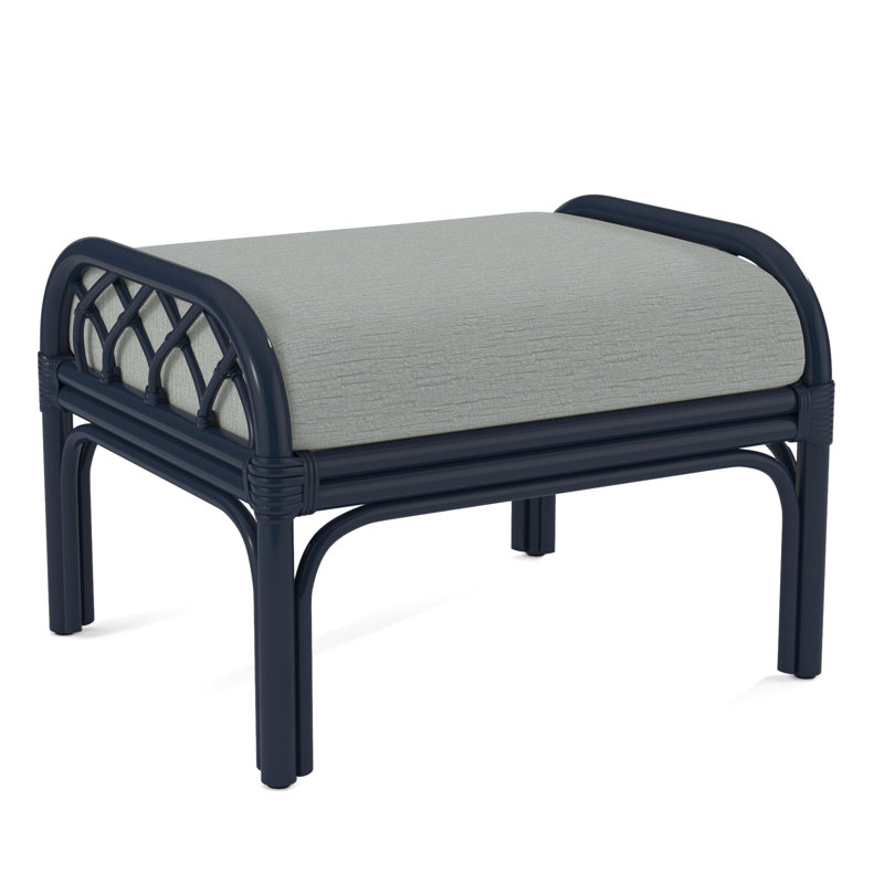 Repose-pieds rectangulaire Edgewater, Brown Geometric, 0456-33, Marine