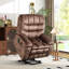 Fauteuil inclinable électrique en microfibre surdimensionné de 39,4 po de largeur avec siège chauffant et porte-gobelets chauffant et USB-760632253