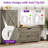  47" Farmhouse Shoe Cabinet L-shaped Shoe Bench-1224940813