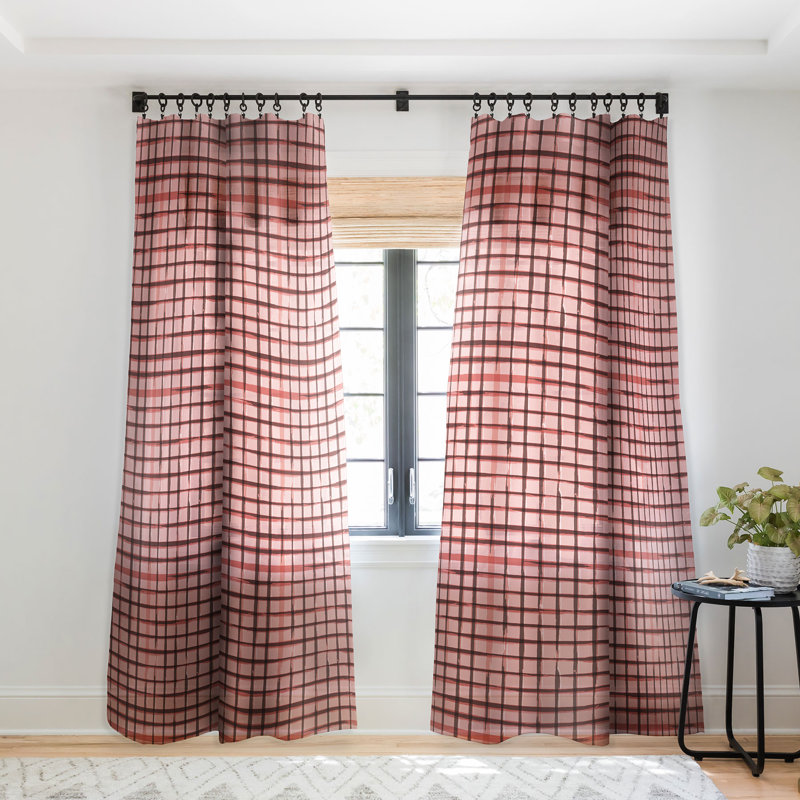 Ensemble de 2 rideaux en rideau Avenie Cottage Garden Gingham, L 50 po x L 96 po