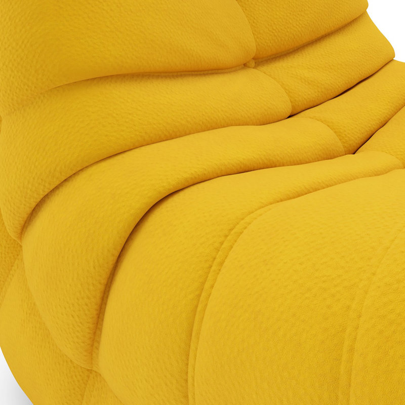 Fauteuil d'appoint rembourré en mousse Lily Kids, Jaune